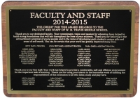Faculty & Staff Add-On Plaque